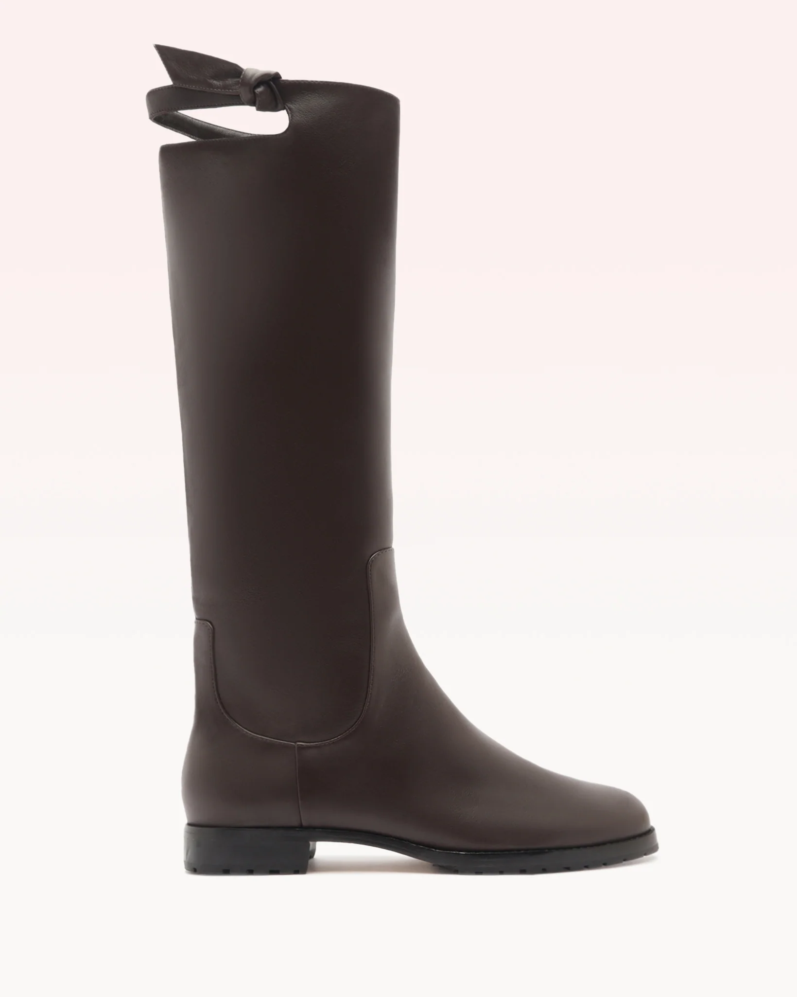 Asymmetric Clarita Saddlery Boot Dark Brown