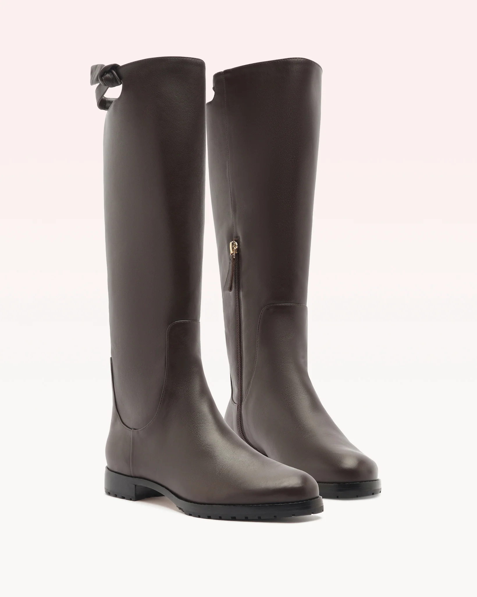 Asymmetric Clarita Saddlery Boot Dark Brown - Image 2