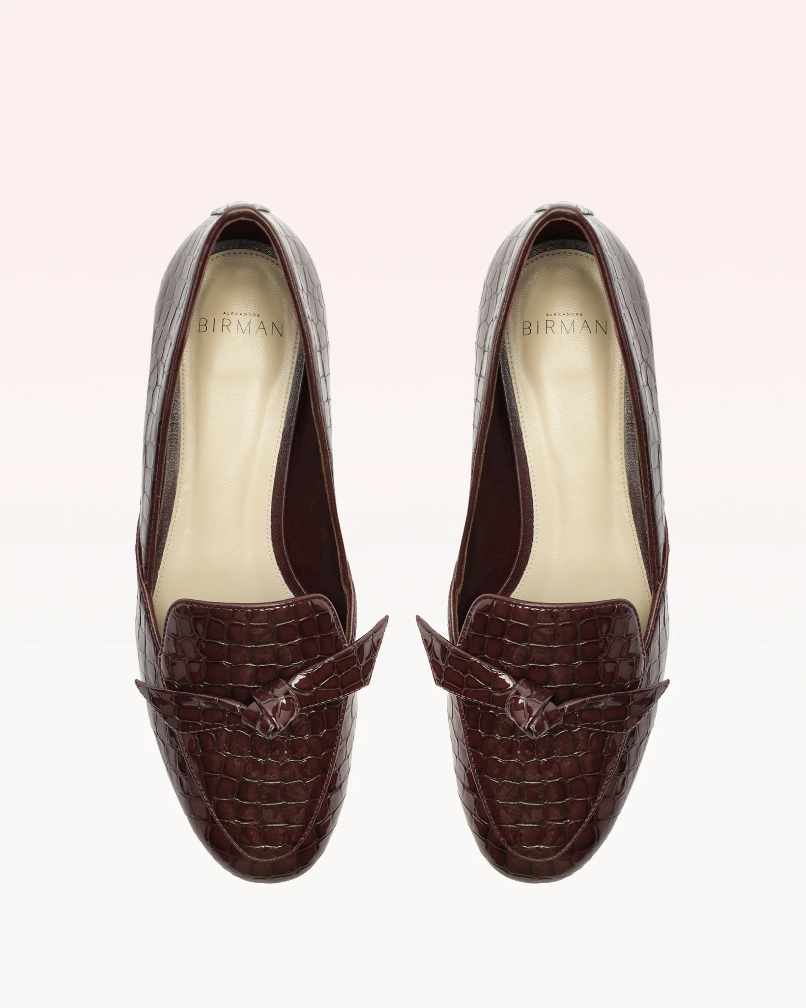 Clarita Belgian Crocco Loafer Cherry Lacquer - Image 4