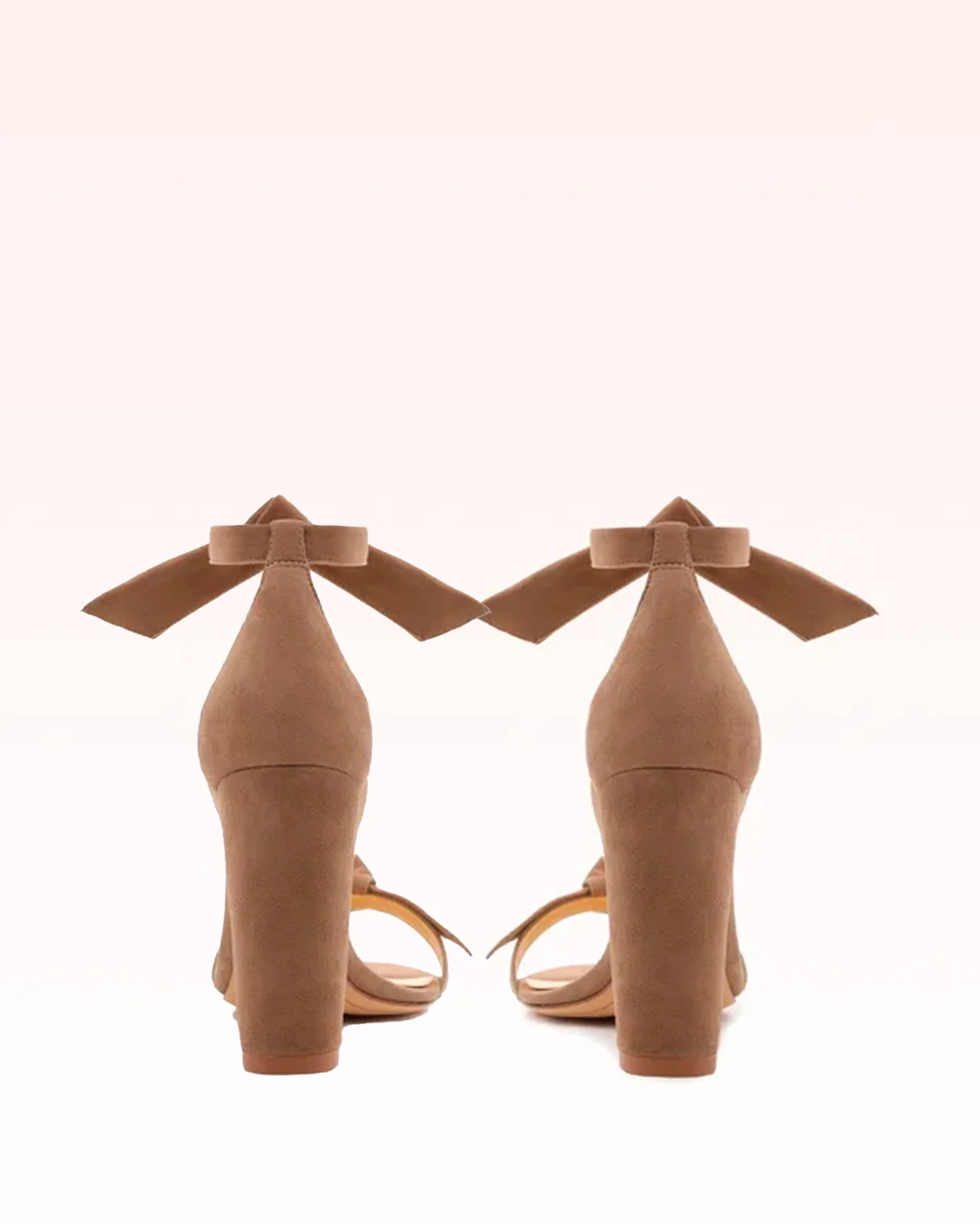 Clarita Block 90 Suede Cameo - Image 3