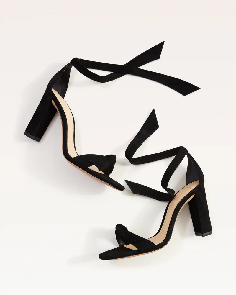 Clarita Block 90 Suede Black - Image 5