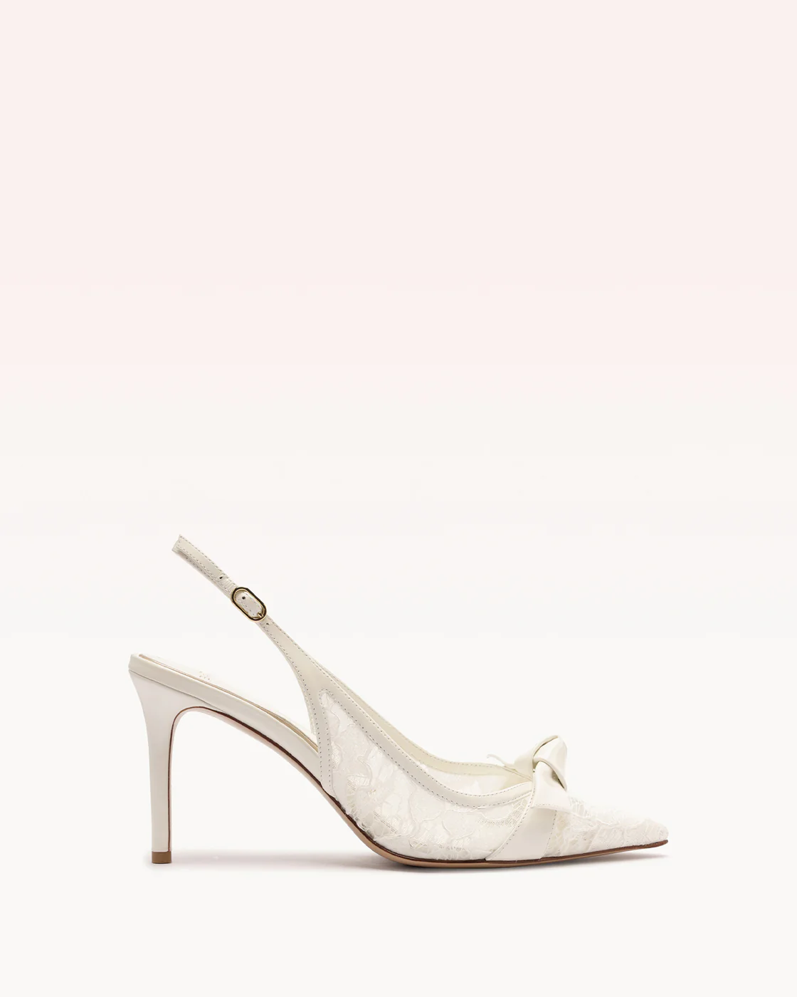 Clarita Classic Slingback 85 Pizzo Off White