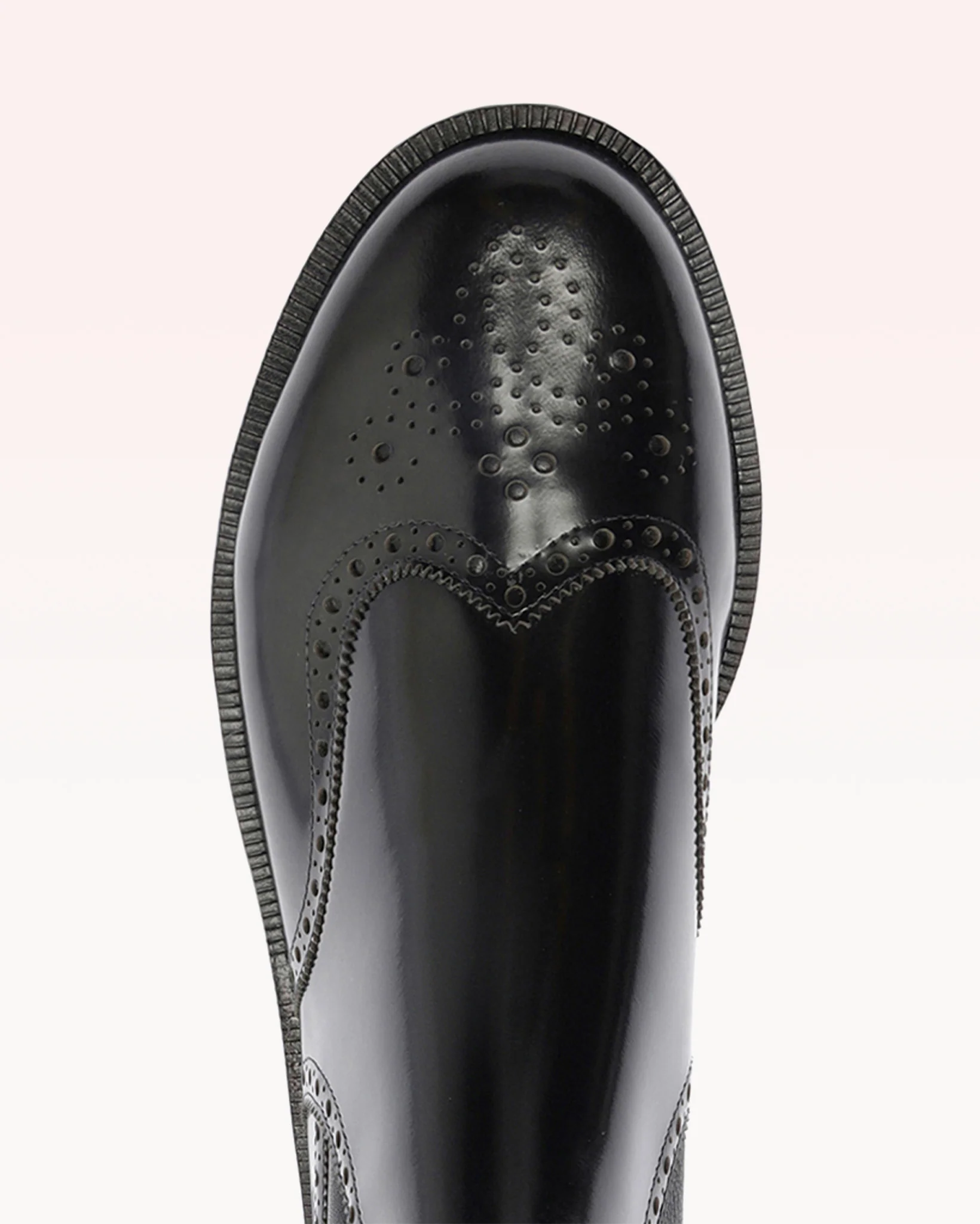 Clarita Motorcycle Brogue Boot Black - Image 7